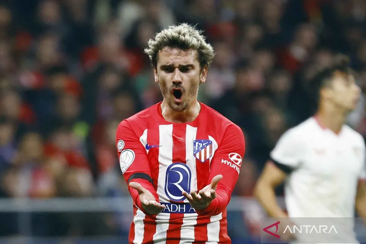 Pemain Atletico Madrid Antoine Griezmann ​​​​​​​