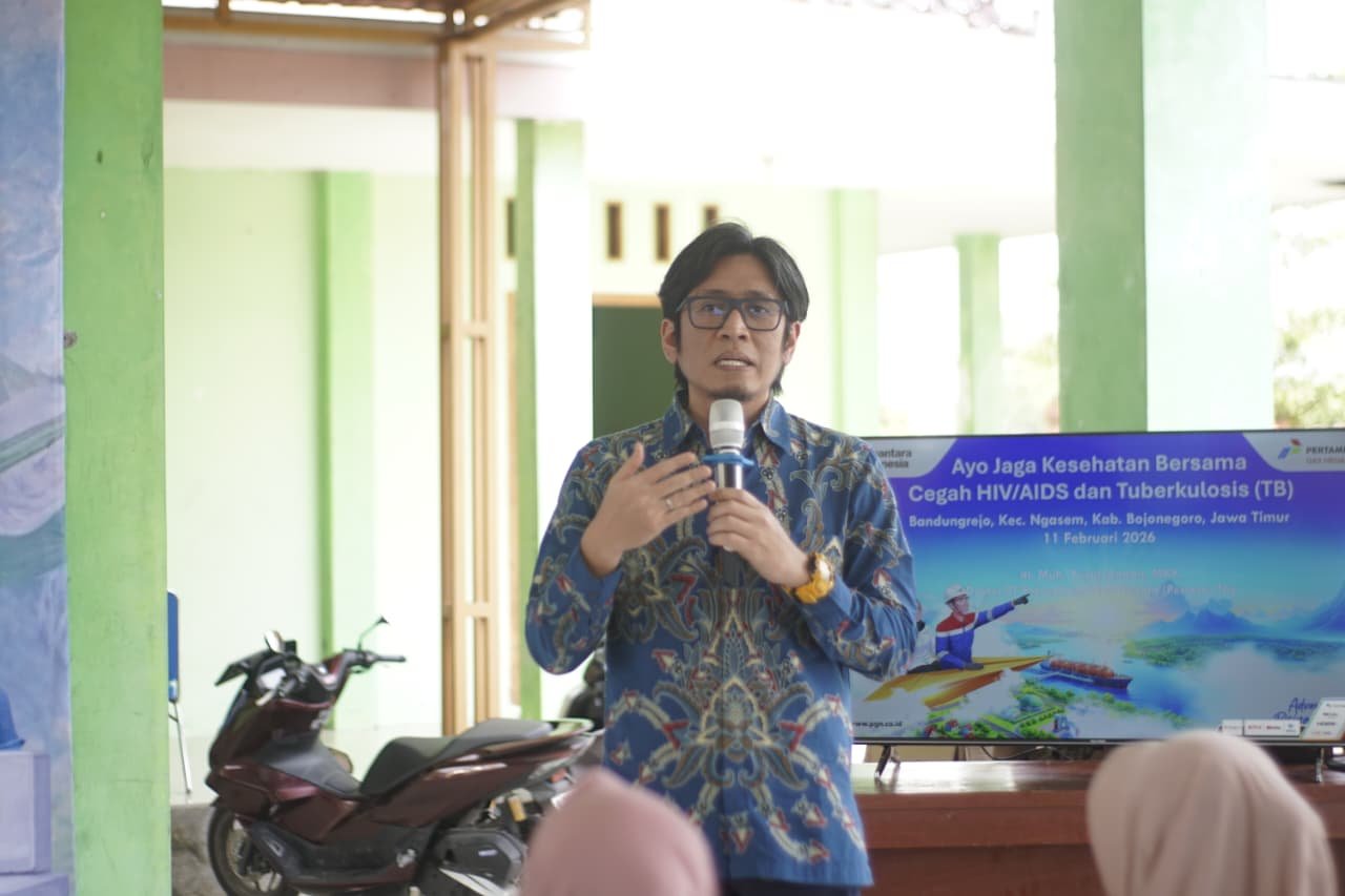 PGN memberikan sosialisasi terkait Keselamatan dan Kesehatan (K3) Jaringan gas dan sekaligus pemeriksaan kesehatan gratis.