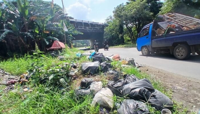 Ruas Jalan Arteri Kaliwungu Jadi Lokasi Pembuangan Sampah Liar