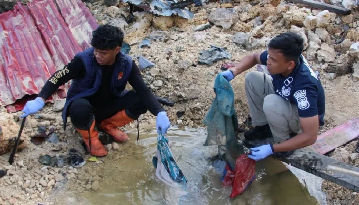 Sterilisasi TKP Bom Biak oleh Polisi Terkendala Cuaca