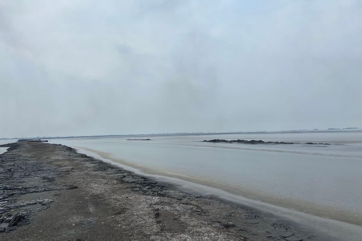 Kondisi Lumpur Lapindo di Kabupaten Sidoarjo, Jawa Timur