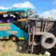 Kondisi bus kecelakaan beruntun