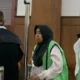 Terdakwa Murnita Triwidyaning saat menjalani sidang dakwaan di Pengadilan Negeri (PN) Surabaya