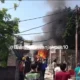 Kondisi saat insiden bentrokan warga di kawasan jalan Tambak, Menteng, Jakarta Pusat.