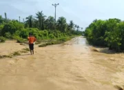 Akibat diguyur hujan deras memicu banjir di dua kecamatan di Kabupaten Parigi Moutong, Sulawesi Tengah