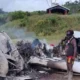 Pesawat milik Mission Aviation Fellowship (MAF) yang dibakar KKB pimpinan Sabinus Waker di kampung Pagamba, Intan Jaya.