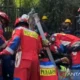 Suku Dinas Penanggulangan Kebakaran dan Penyelamatan (Gulkarmat) Jakarta Timur mengevakuasi tiga pekerja proyek meninggal dunia