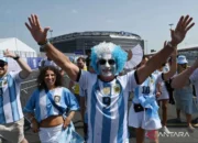 Sejumlah pendukung Tim Nasional Argentina