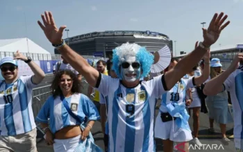 Sejumlah pendukung Tim Nasional Argentina