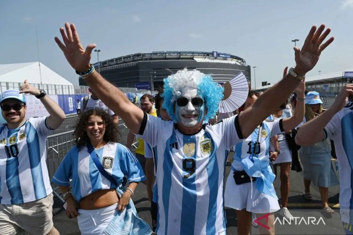 Sejumlah pendukung Tim Nasional Argentina