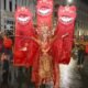 Peserta karnaval budaya nusantara dari delegasi Semarang dengan kostum kesenian khas Tionghoa.