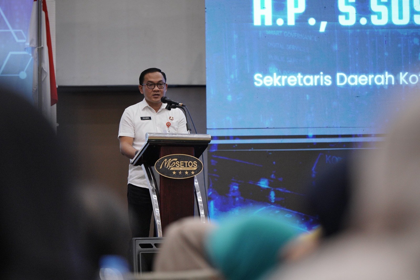 Handi Priyanto, saat kegiatan Bimbingan Teknis Pelayanan Kefarmasian di Hotel MG Setos, Rabu (15/7).