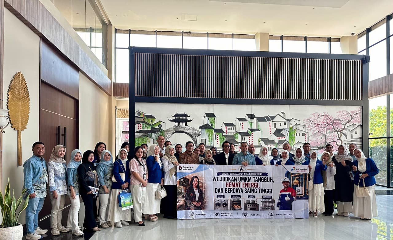 Kegiatan PGN bertajuk "Sinergi Bersama PGN Area Bojonegoro: Wujudkan UMKM Tangguh, Hemat Energi, dan Berdaya Saing" di Hotel Eastern, Jalan Veteran, Bojonegoro.