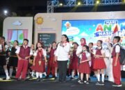 Walikota Semarang, Agustina Wilujeng menghadiri peringatan Hari Anak Nasional (HAN) yang Ke-42 tingkat kota Semarang di halaman balaikota.