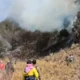 Kebakaran yang melanda kawasan Savana Gunung Bromo, Jawa Timur, merembet hingga Bukit Dingklik di wilayah Kabupaten Pasuruan