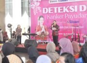 Walikota Semarang, Agustina Wilujeng membuka kegiatan deteksi dini kanker payudara bagi perempuan di hall dan aula Balaikota Semarang.