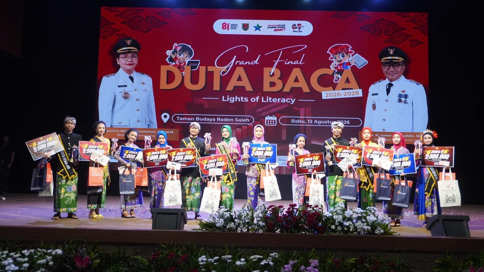 Suasana ajang Grand Final Duta Baca dan Duta Baca Pelajar Kota Semarang 2026