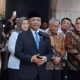 Usai dilantik Presiden Prabowo Subianto di Istana Negara, Suahasil Nazara menyampaikan sambutan di Gedung Kementerian Keuangan (Kemenkeu)