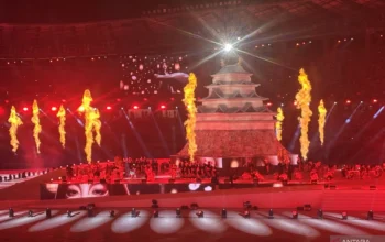 Suasana kemeriahan saat pembukaan Asian Games Aichi-Nagoya 2026