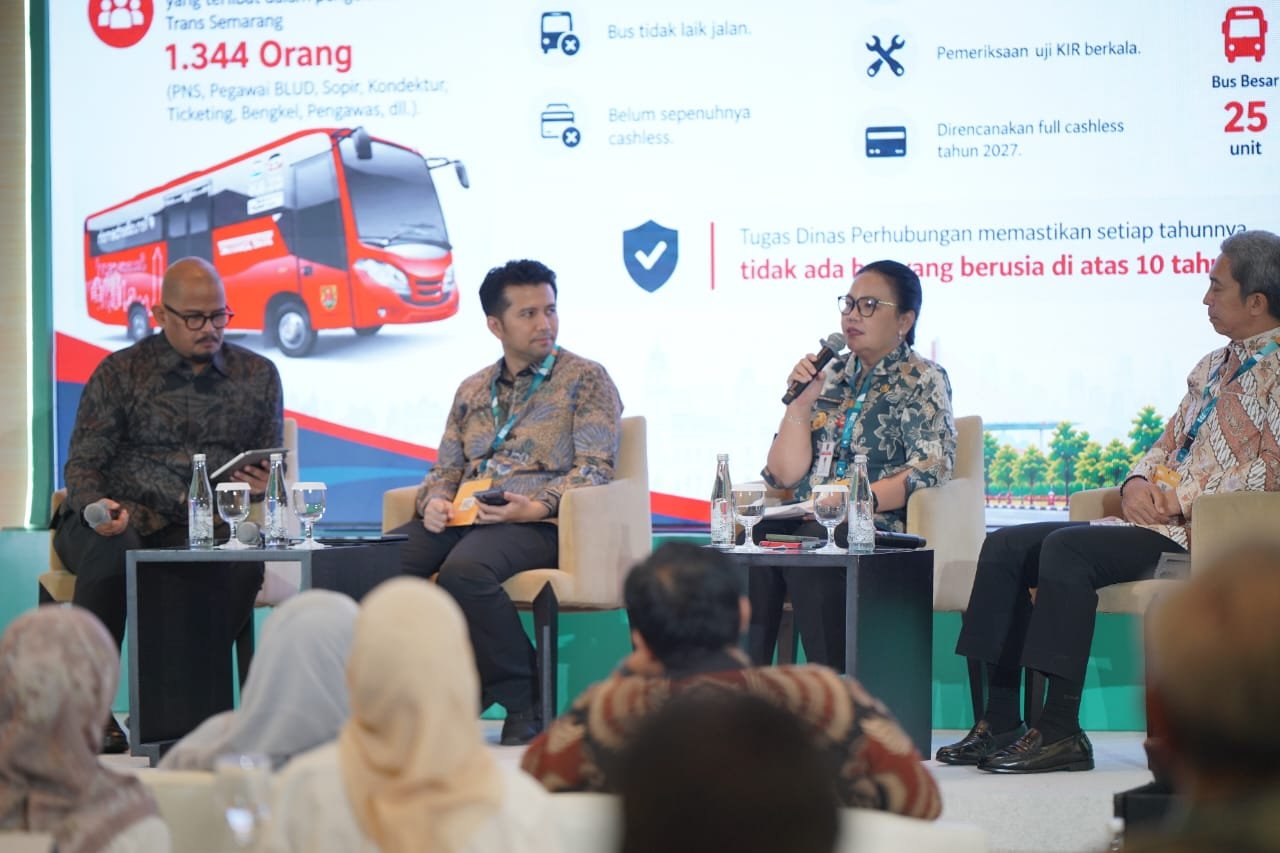 Walikota Semarang, Agustina Wilujeng saat menjadi pembicara dalam Urban Climate Forum 2026 yang berlangsung di Jakarta
