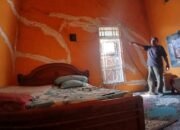 Kondisi Rumah Warga Gombel Lama di wilayah RT 6 RW 5 Kelurahan Tinjomoyo, Banyumanik yang mengalami kerusakan berat terdampak proyek pembangunan Pakuwon Mall