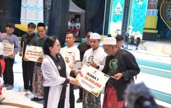 Walikota Semarang, Agustina Wilujeng menghadiri Festival Rebana Nasional sekaligus menyerahkan hadiah untuk para pemenang saat penutupan MTQ Nasional XXXI Tahun 2026.